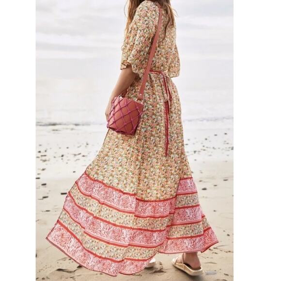 NEW Maaji Swimsuit Coverup, Maxi Dress, Kimono, Cherry Blossom Womens Size Small - Picture 3 of 6